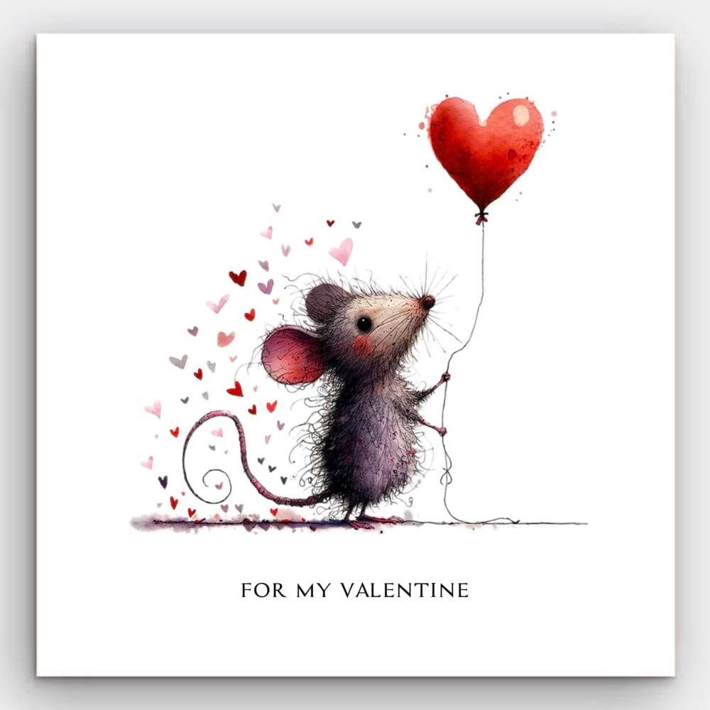 Valentines Day Mouse Card