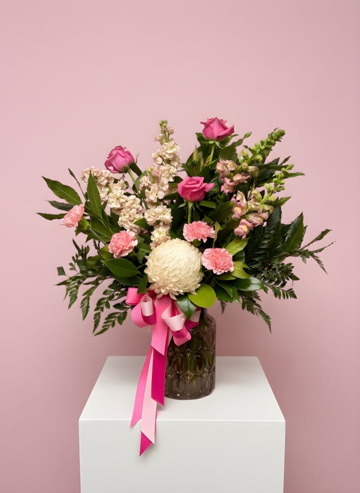Mother`s Day Pink Vase Arrangement