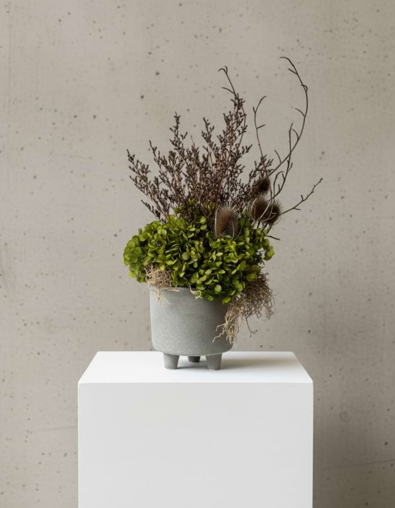 Green Dried Flower Arrangement 