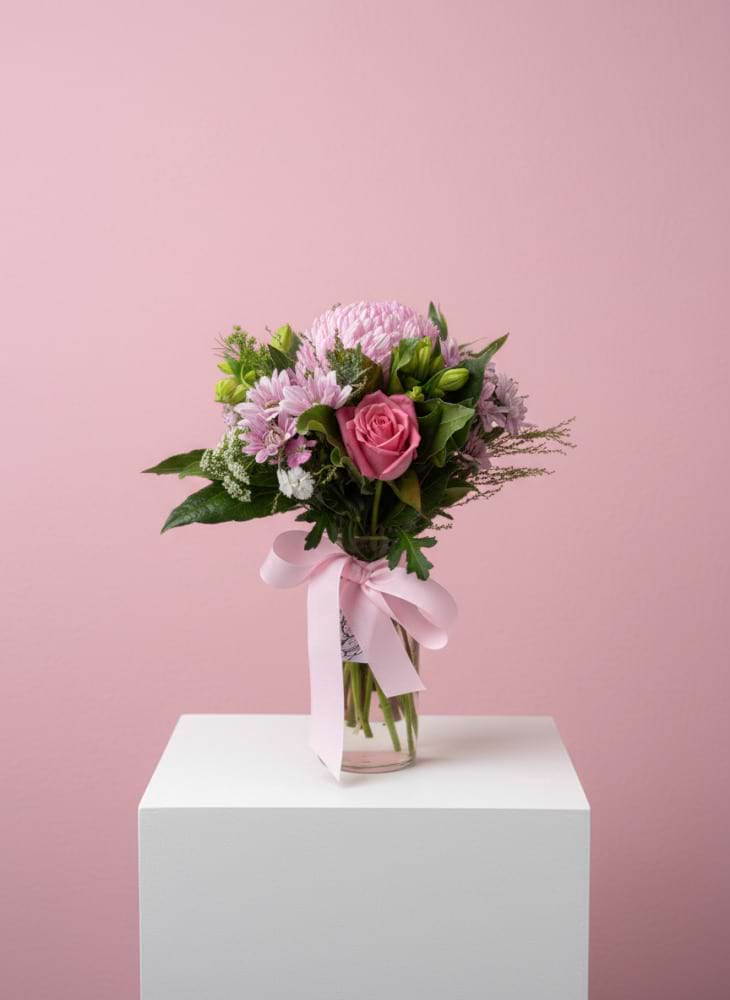 Mother`s Day Milk Bottle Posy 